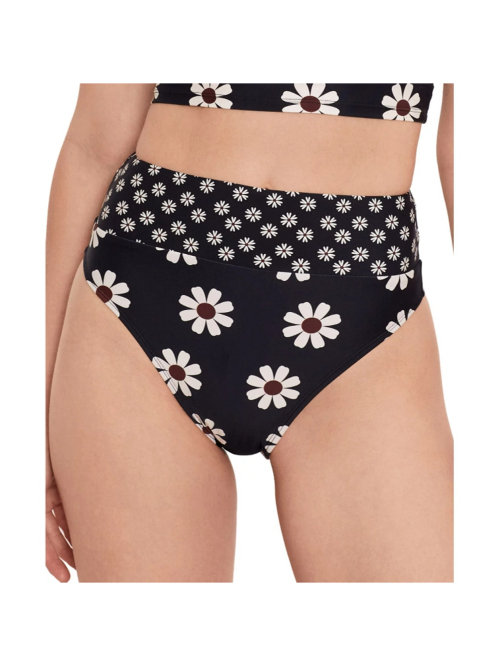 Salt & Cove Size Small Daisy Print High-Waist Bikini Bottom NWT
